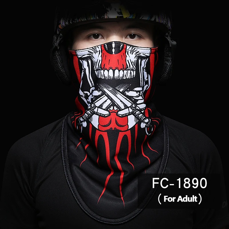 FC-1890 VanRee лыжные комбинезоны, лыжные маски для мужчин, женщин, детей, для мальчиков и девочек, теплые, флисовые, с принтом, для велоспорта, альпинизма, велосипедные маски - Цвет: FC-1890