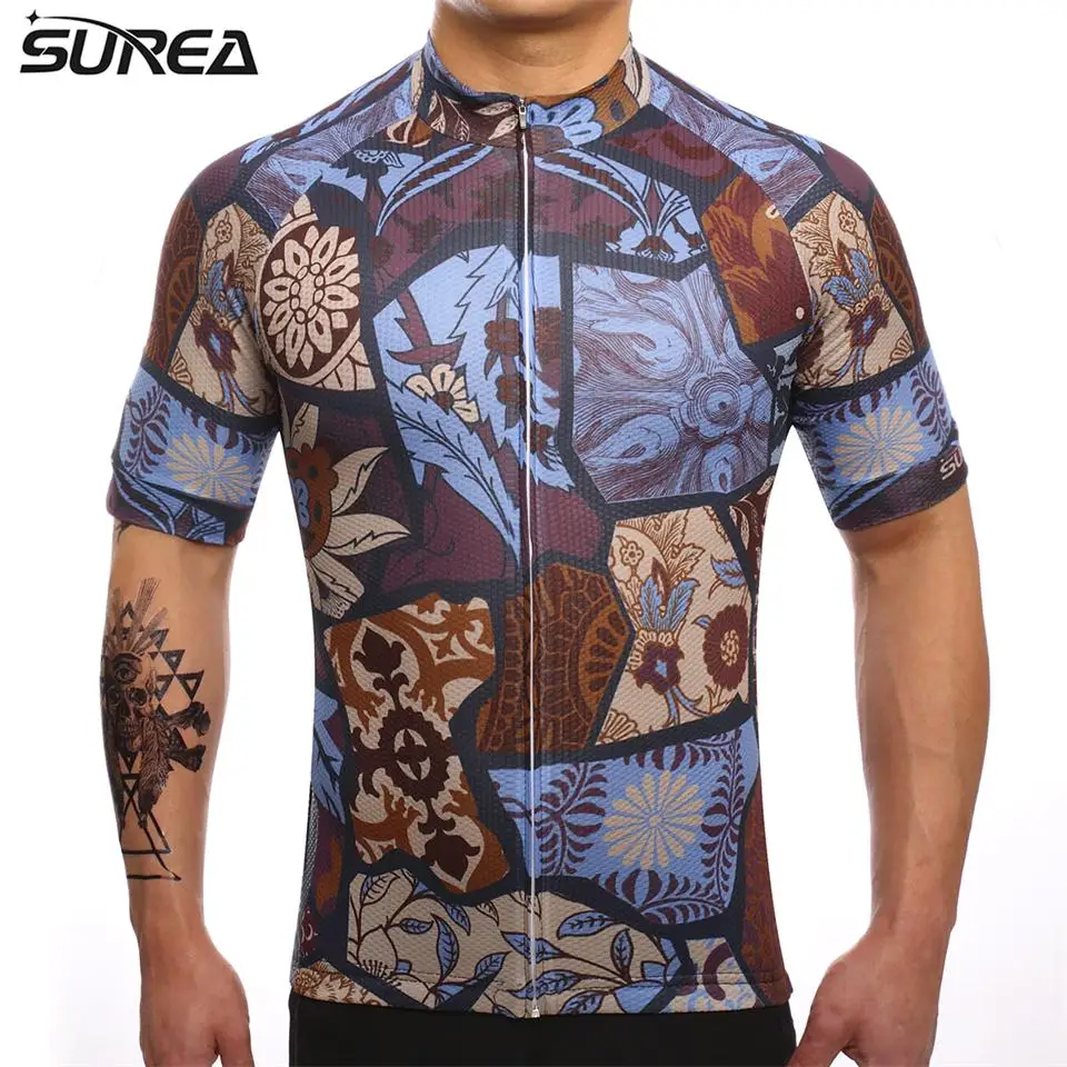 Мужская велосипедная Джерси с коротким рукавом одежда для горного велосипеда