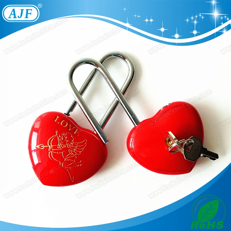 AJF Вечная любовь Популярные любовник форме сердца pad lock бренд A01-001AB-R | Дом и сад