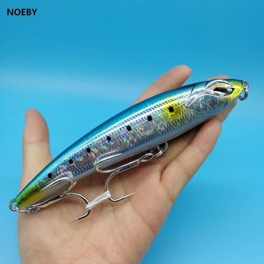 NOEBY новая приманка 1 шт. Тонущая приманка для рыбалки карандаш 63 г/150 мм 5 цветов переменная Тонущая жесткая приманка 3D глаза искусственная приманка