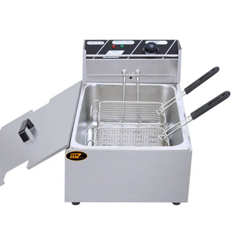 12L двойной цилиндровая электрическая фритюрница Коммерческая прибор для нарезки