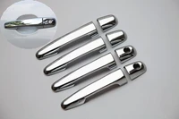 funduoo for mitsubishi pajero sport 2011 2012 2013 2014 chrome car door handle cover with 2 keyholes exterior accessories