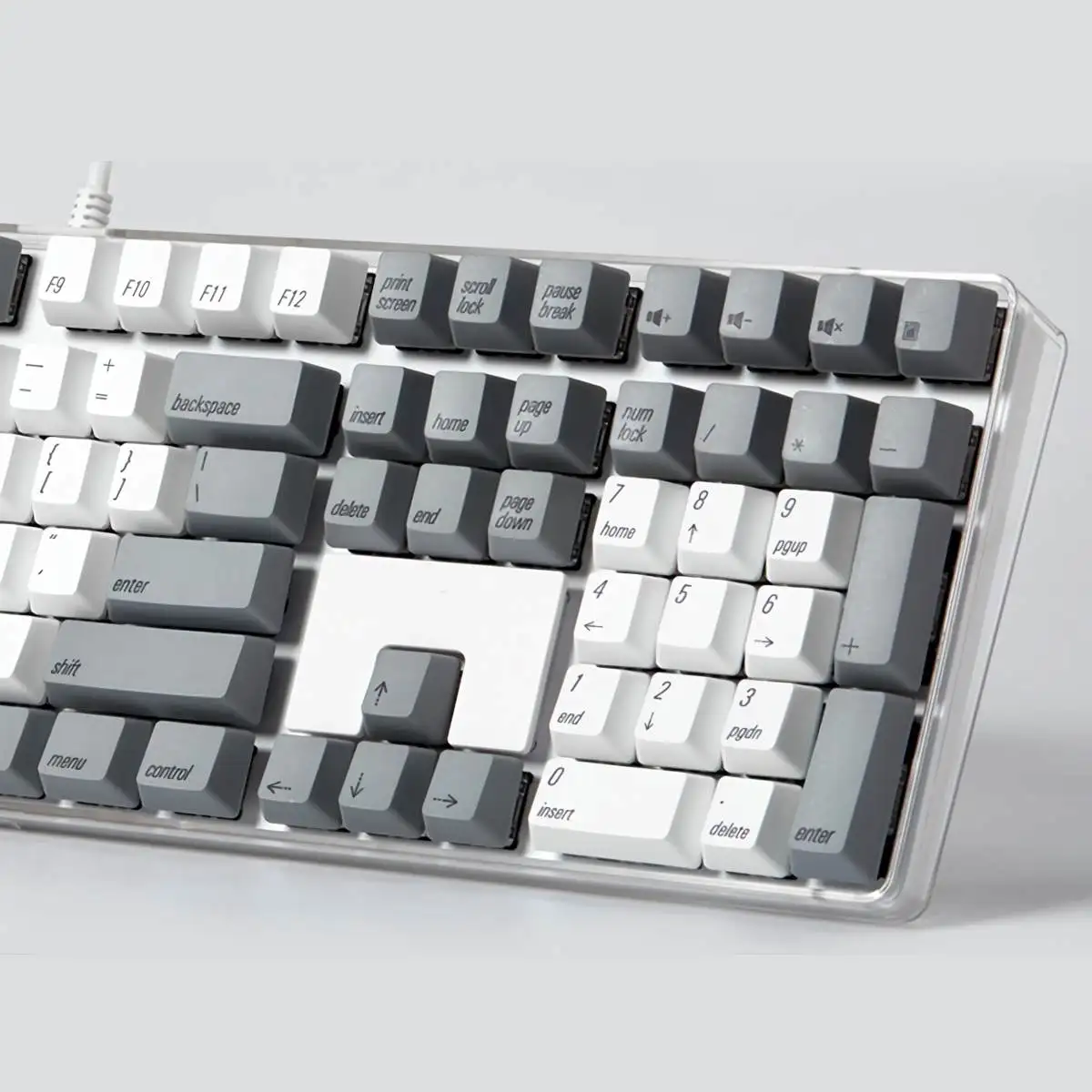 LEORY PBT Magicforce 108 ключ английский Languag белый серый цвет краситель-sub Keycaps Набор для механической клавиатуры