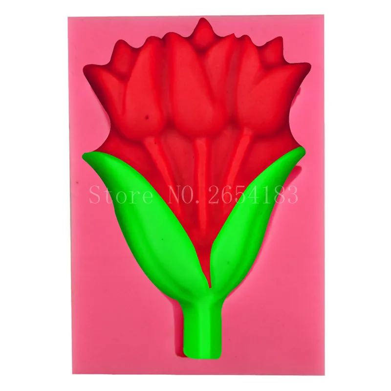 Валентина Тема роза цветок подарок силиконовые помадки мыло 3D форма для торта