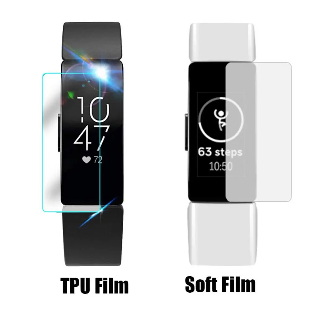 

TPU Screen Protector Film For Fitbit Inspire HR/Inspire Explosion-proof Anti-shock Ultra Thin HD Full Screen Protector Soft Film