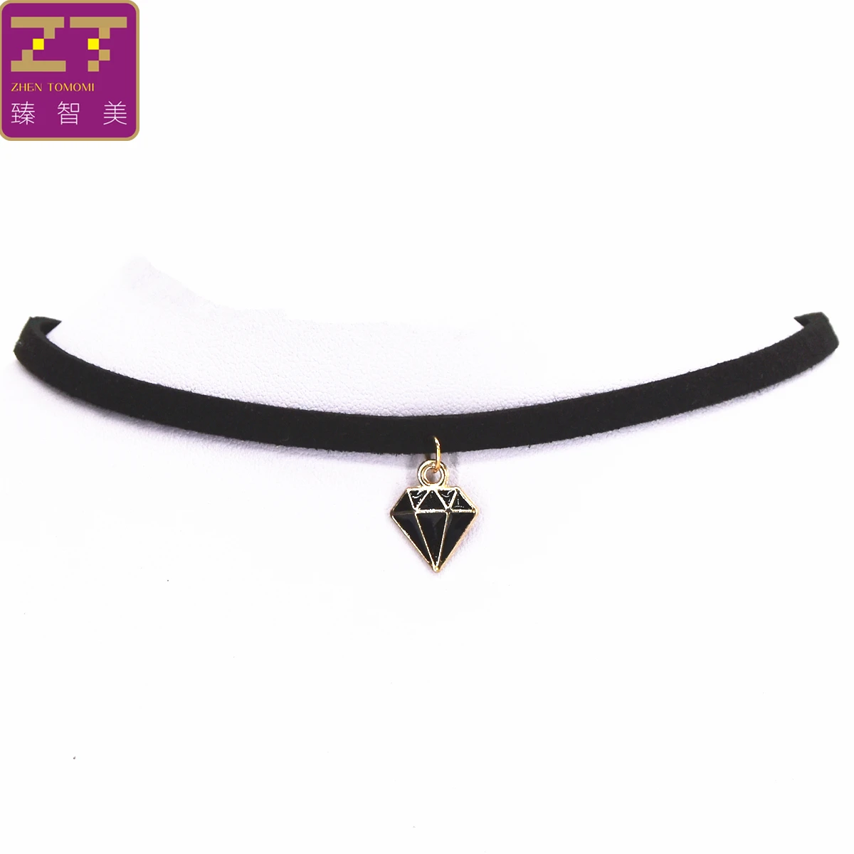 Горячая Мода Bijoux Черный Бархат Кожа ожерелье Аниме ромб Макси себе Чокеры Цепочки и ожерелья Для женщин jewelry Новинка года поступления