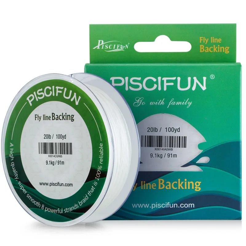Piscifun, новинка, 91 м/100 ярдов, 9,1 кг/20 фунтов, леска для ловли нахлыстом - Цвет: Белый
