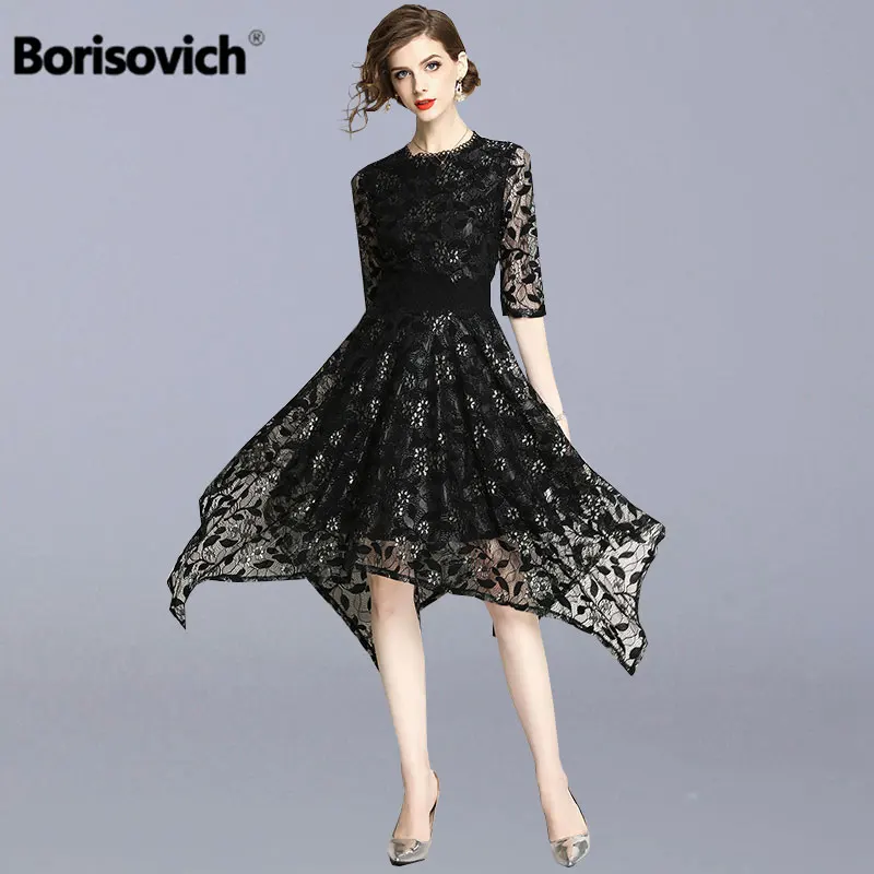 Borisovich женское кружевное Повседневное платье, новинка, летняя мода, английский стиль, асимметричное, элегантное, тонкое, для девушек, платья для вечеринок M507