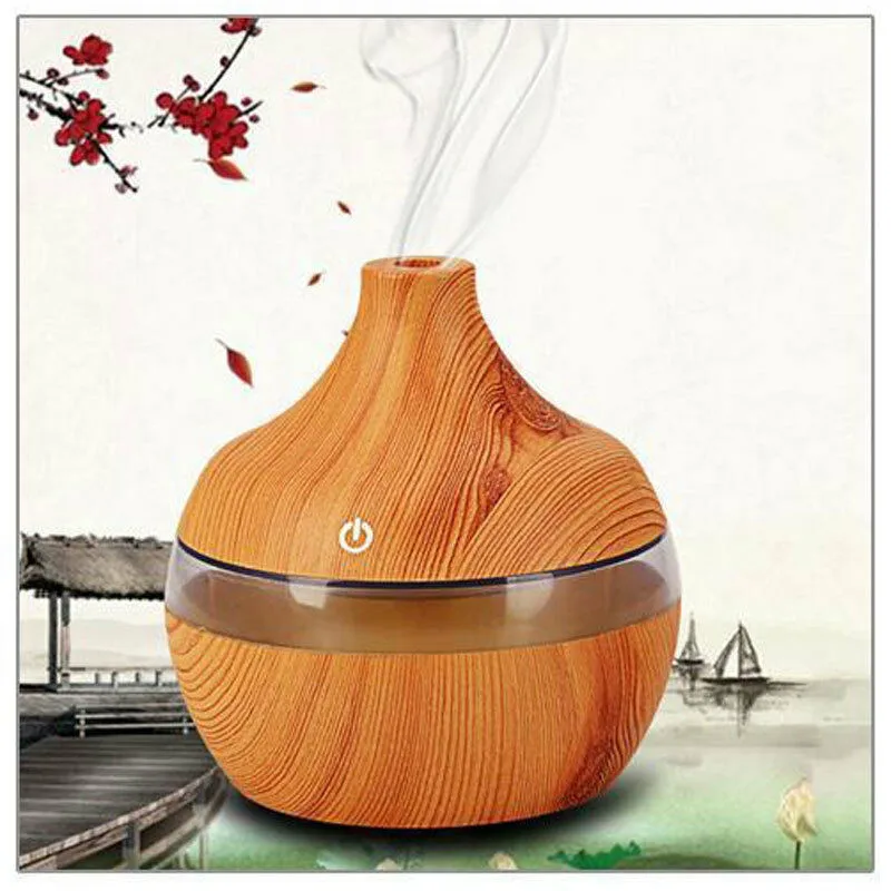 Электрический увлажнитель арома масла ультразвуковой воздуха с древесным