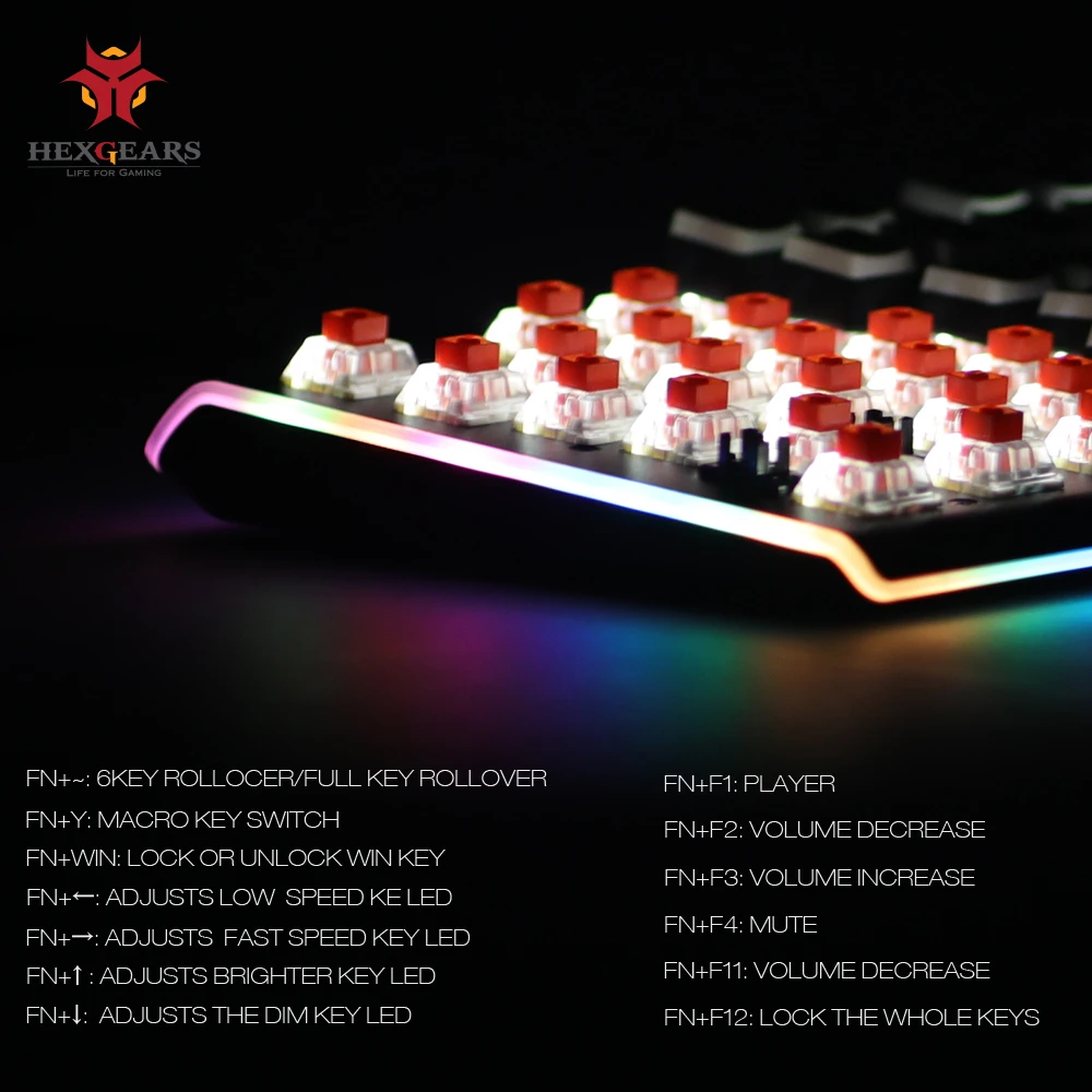 Hexgeards GK735 104 клавиша механическая клавиатура Kailh коробка переключатель клавиатуры