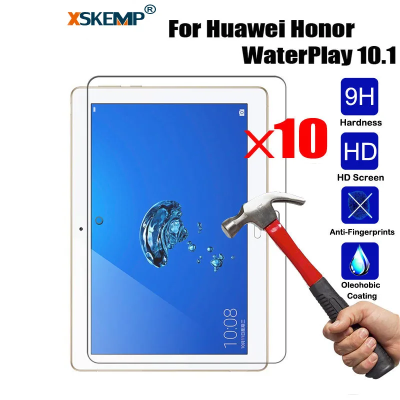 XSKEMP 10 шт./лот прозрачное закаленное стекло для Huawei Honor WaterPlay 1 защитный экран