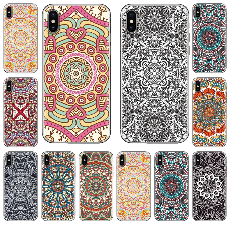 Colorful Totem Series Soft Phone Case For Alcatel 1X/ 3/ 3C/ 3V/ 3X/ 5/ U5 Plus/ 5V/ 7 Painted Back Cover | Мобильные телефоны и