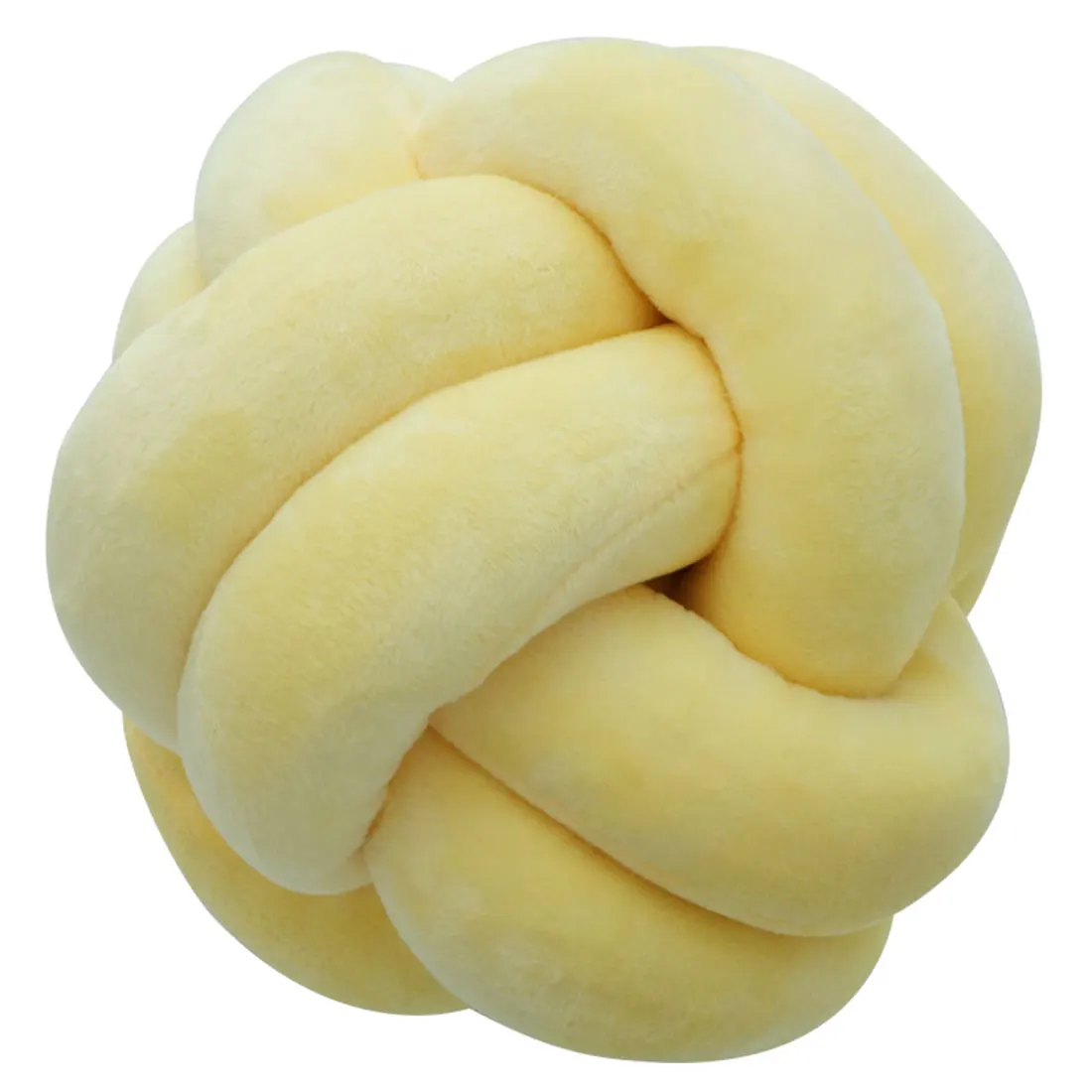 Yellow 18cm Украшения дома Теплый Подушка в нордическом стиле бархатные подушки шарика Узел Подушка сплошной Цвет детский успокаивающий куклы для сна чучела Малыш для взрослых - Цвет: Yellow 18cm