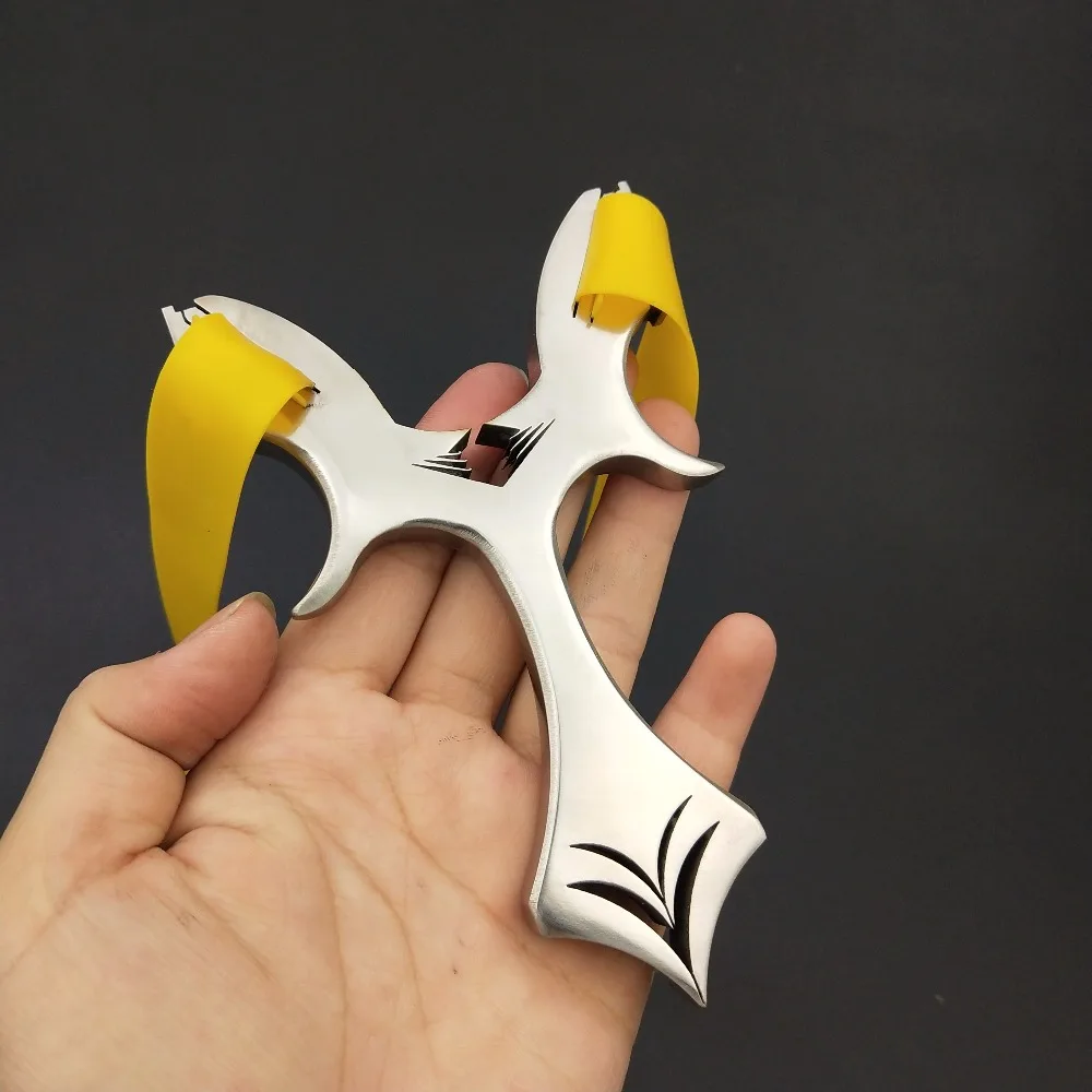 Охотничья Рогатка из плоской кожи 304 прочная нержавеющей стали мощная и подходит