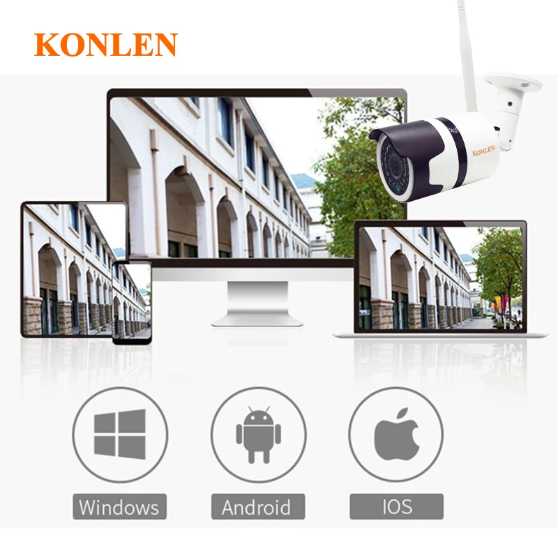 Full HD 2MP IP камера 1080P WIFI Наружная цилиндрическая Водонепроницаемая Micro SD карта 36 Led 4