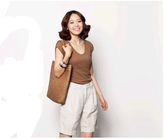 HOT!!!new fashion handbags The most simple mat grass woven straw bags arts and crafts natural weave bag beach | Багаж и сумки