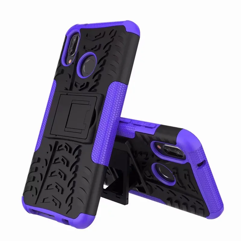 purple Гибридный защитный чехол для huawei P20 P30 Pro mate 20 P Smart Honor 10 Lite 8X8 S 8A 9X Nova 3i Y5 Y9 Y7 Prime прочный Чехол - Цвет: purple