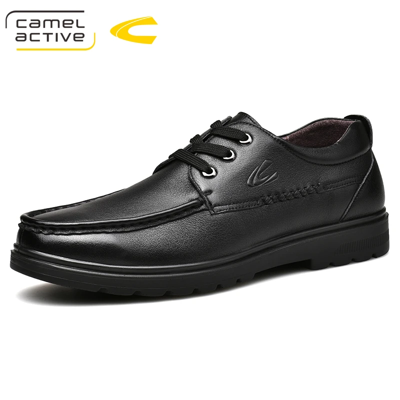 Camel Active New Luxury Style Mens Oxfords Genuine Leather Brown Black Brogue Shoes Men Formal Wedding Party Casual | Обувь