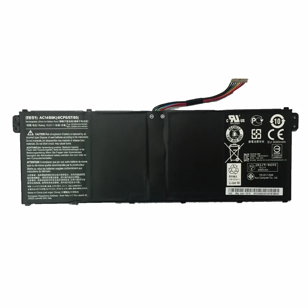15,2 V 46wh 48wh AC14B8K ноутбук Батарея для acer Aspire V3 V3-371 V3-371-30FA AC14B8K