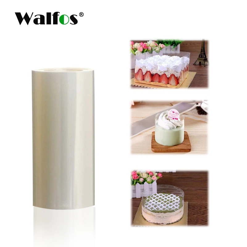 WALFOS 10 см 8 прозрачный ПЭТ пластик для края торта инструменты обертывания выпечки