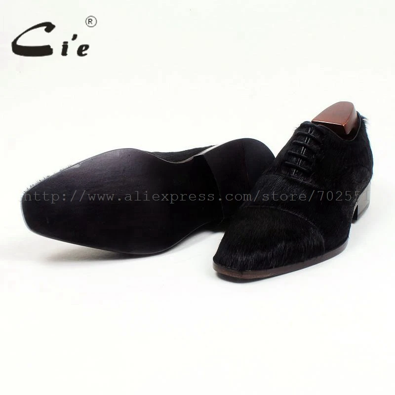 Мужская обувь ручной работы на плоской подошве cie квадратный носок черные