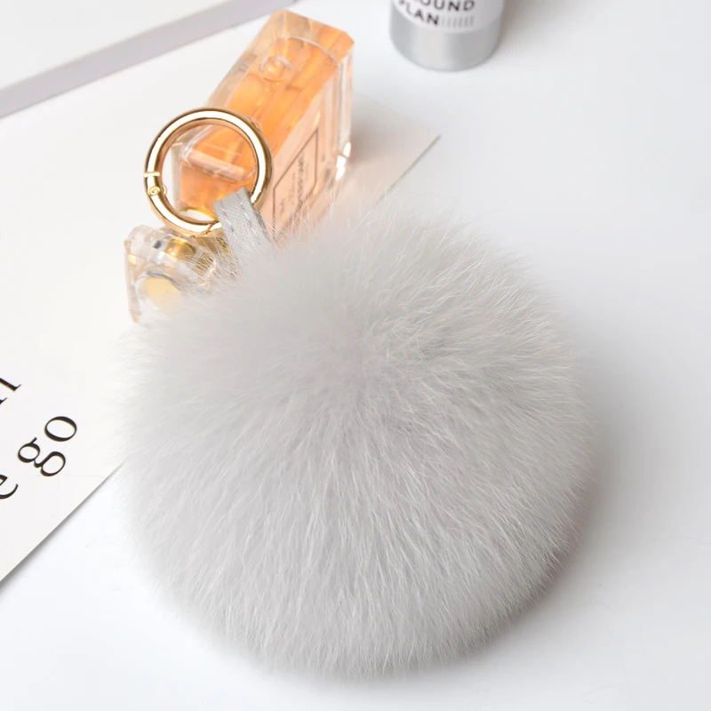 12 см роскошный пушистый помпон шар из натурального меха лисы брелок