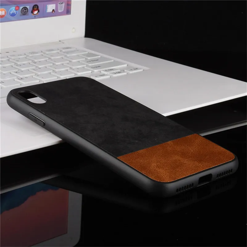 For Apple iPhone XS case X back cover silicone fabric cowboy PU leather protective phone Max | Мобильные телефоны и