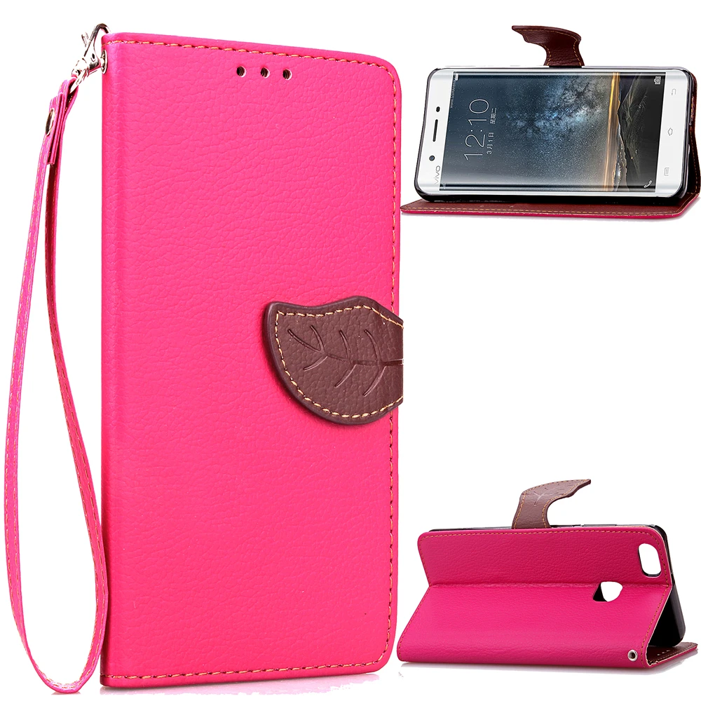 Флип Магнитный кошелек leaf Искусственная кожа Слот Стенд мягкий силиконовый