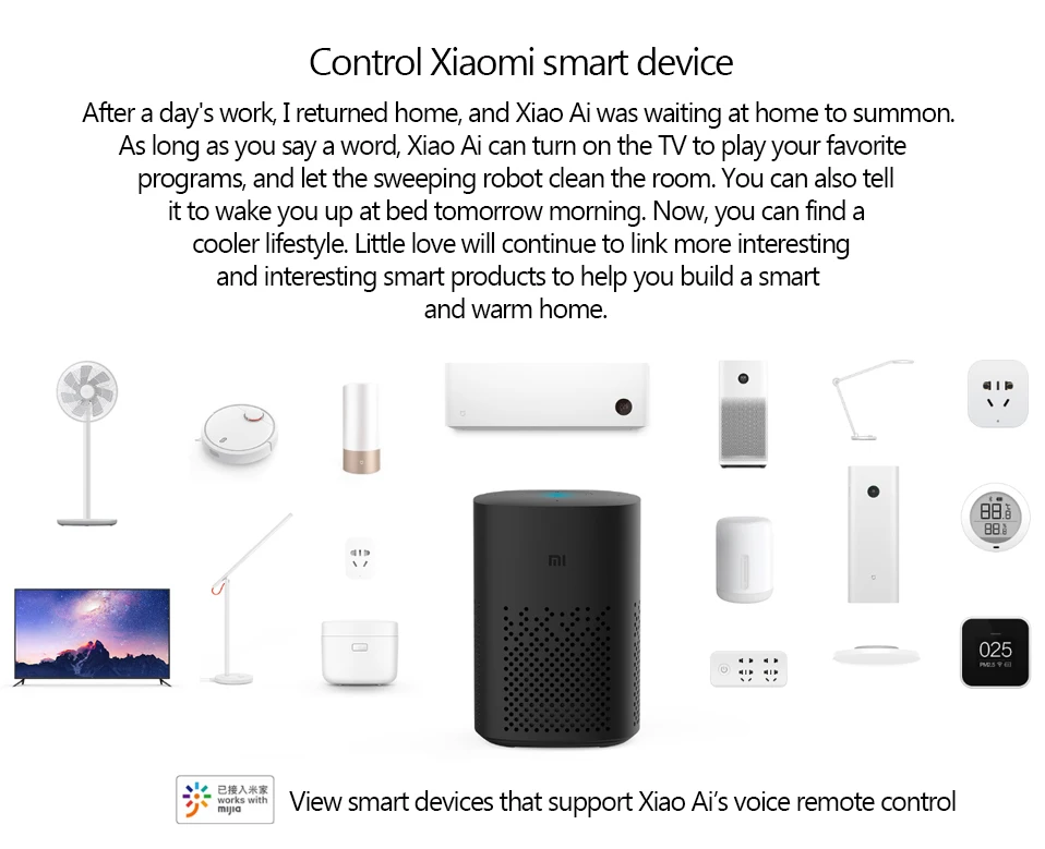 Xiaomi Xiaoai динамик универсальный пульт дистанционного управления версия AI Bluetooth Голосовое управление 2,4 ГГц музыкальный плеер динамик для smтхома