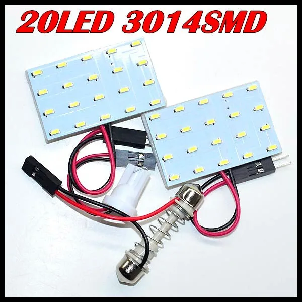 

Бесплатная доставка, 100 шт./партия, автомобильная светодиодная панель 20SMD 3014, светодиодная лампа для салона автомобиля, светодиодная купольн...