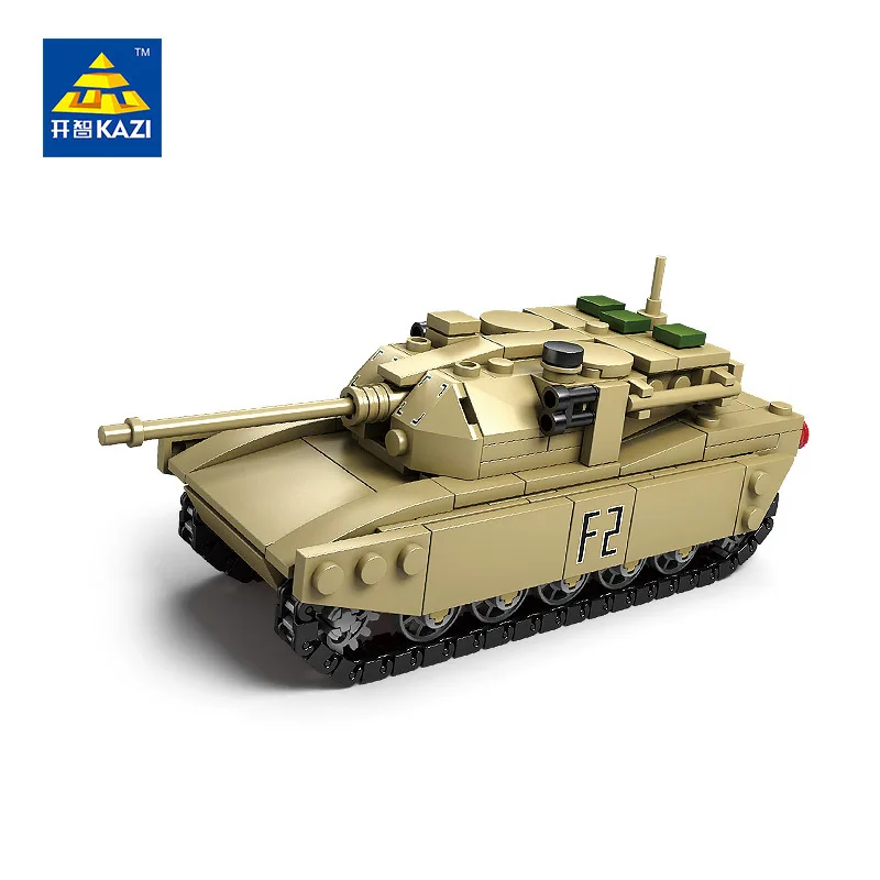 KAZI Военная Модель Блок Танк ABS строительный блок DIY армейские игрушки Детский