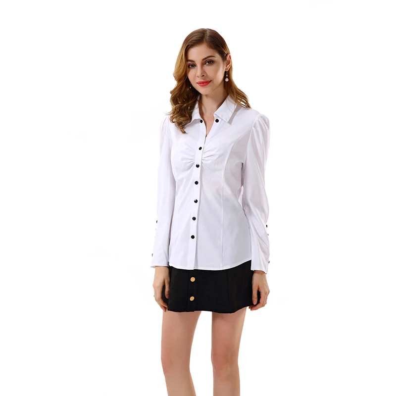 

Apperloth 2018 Fall Women Long Sleeve Formal Blouses Shirt Elegant Ladies Formal Office White Blouse Casual Tops Shirt Work Suit