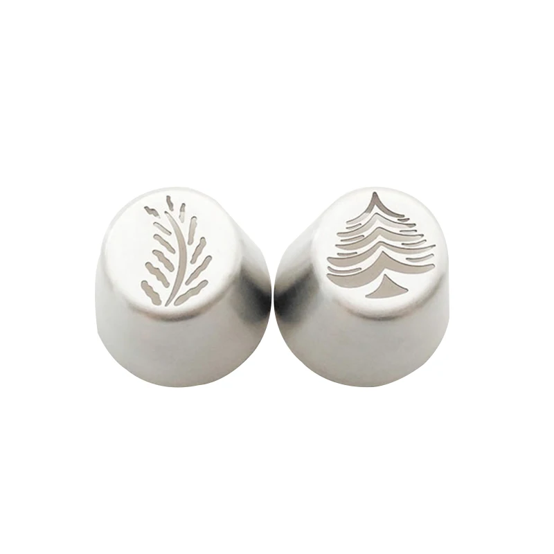 2 шт. Рождественская елка из нержавеющей стали в форме листа насадки для крема