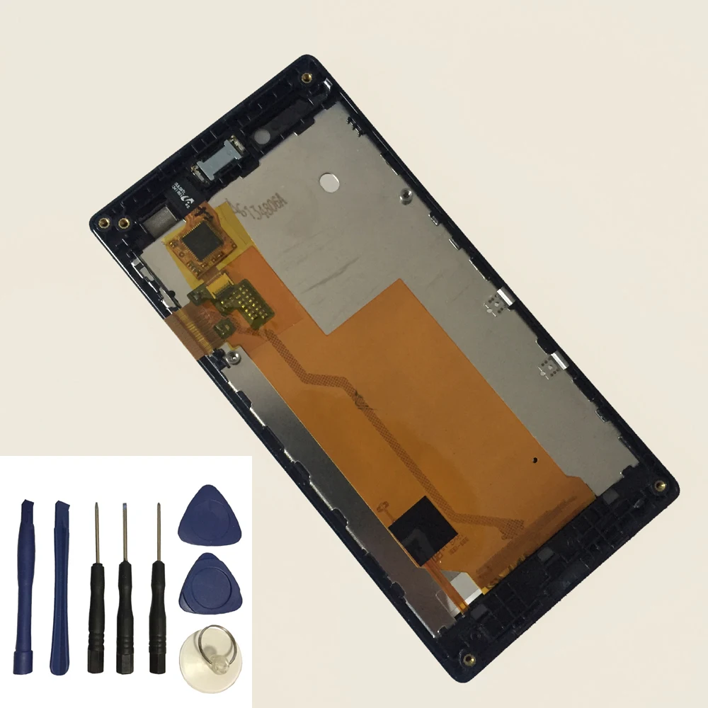 Для sony Xperia J ST26a ST26i ST26 сенсорный экран дигитайзер+ ЖК-дисплей монитор панель модуль в сборе с рамкой+ Бесплатные инструменты