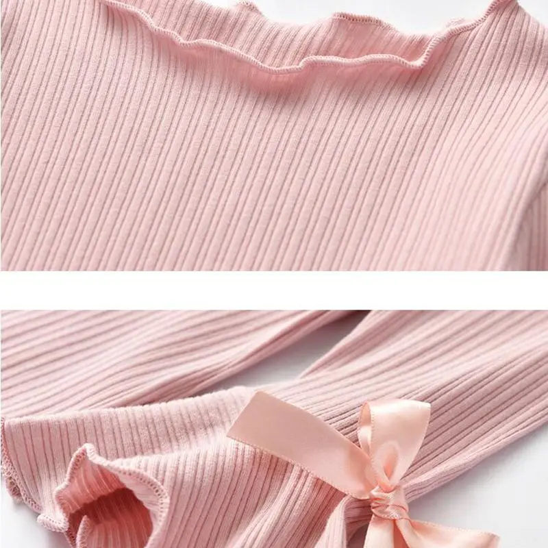 2018 Fall Spring Base Shirt Girls Shirts Kids Children Long Sleeve Ruffles Bow Girl Tops And Blouse Baby Toddler Clothes JW3373 | Детская
