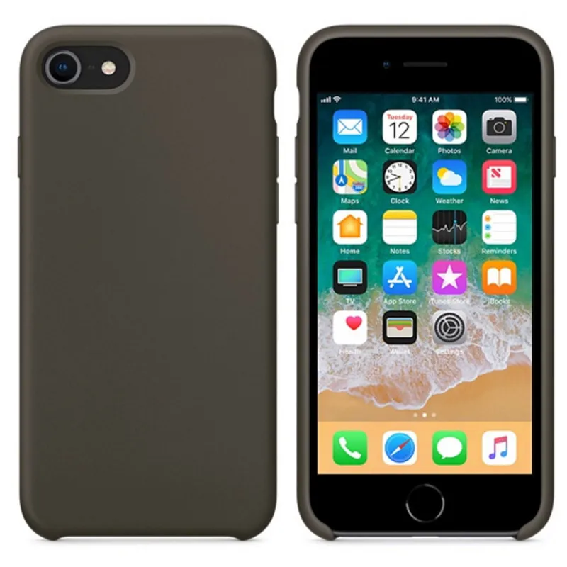 Официальный силиконовый чехол для iPhone 7 8 Plus чехол для телефона для iPhone 11 Pro X XR XS MAX чехол s для iPhone 6 S 6 S Чехол без логотипа