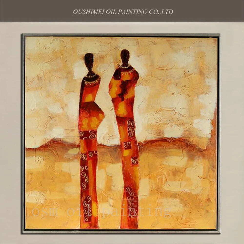 

Calligraphy and Painting Abstract Handmade African Woman Figure Oil Painting Hand Painted Indian Style Fine Art Canvas Pictures