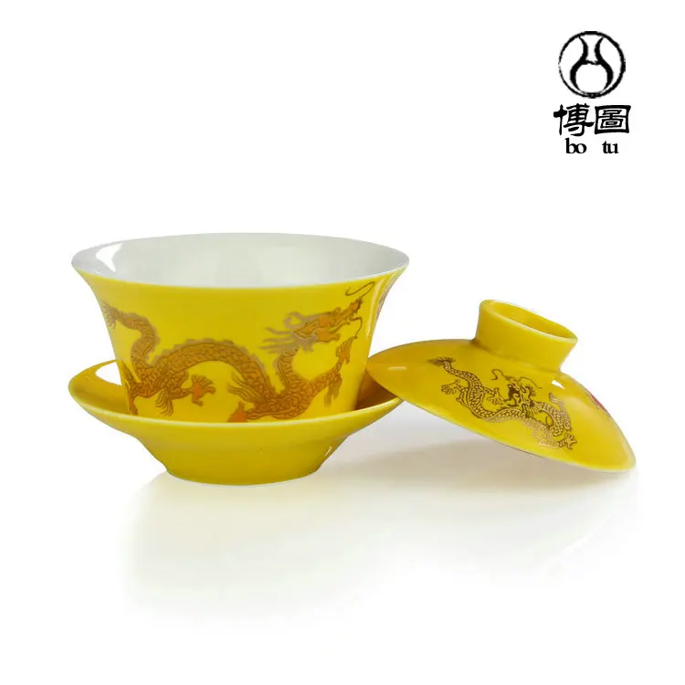 Китайский чайный сервиз Gaiwan фарфор, традиционный Античный Чайный набор кунг-фу Супница керамическая Свадебная чайная чаша, Gongfu Gaiwan 200 мл