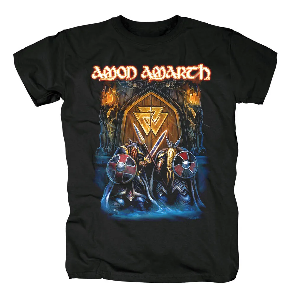 Кровоhoof Amon Amarth тяжелый металл Мужская черная футболка|Мужские футболки| |