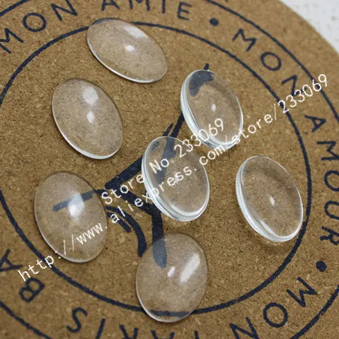 Оптовая продажа подвеска из прозрачного стекла с кабошоном 50 шт./лот 18*25 мм