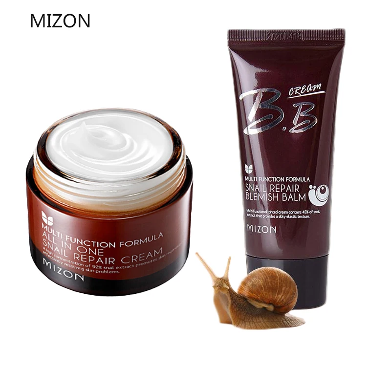 Мизон All In One Snail Repair Cream 50 мл + мизон Улитка ремонт Пятна бальзам укрепляющий
