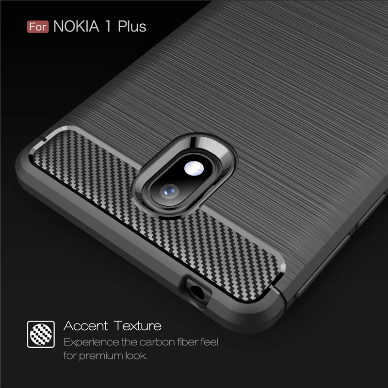 Чехол Wolfway из углеродного волокна для Nokia 1 Plus чехол 5 45 дюймов противоударный
