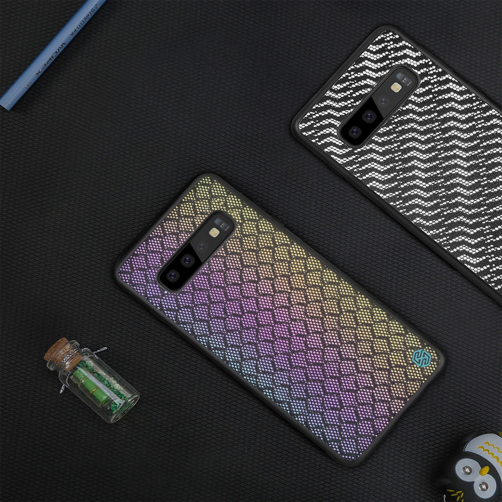 Чехол Nillkin Twinkle светоотражающий светящийся жесткий чехол для samsung Galaxy S10/S10+/S10e чехол тканая полиэфирная сетка цвет
