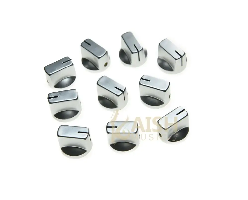 Silver KAISH 10x гитарный усилитель педаль эффектов ручки Davies 1510 стиль ручка указателя набор винтов различные цвета - Цвет: Silver