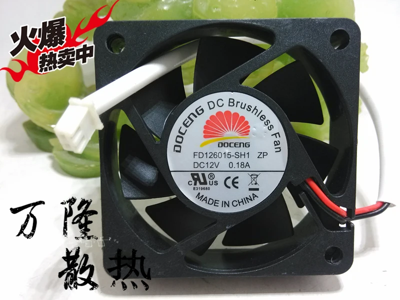 DOCENG 6 см 6015 FD126015-SH1 ZP DC12V 0.18A60*60*15 мм DC бесщеточный вентилятор | Компьютеры и офис