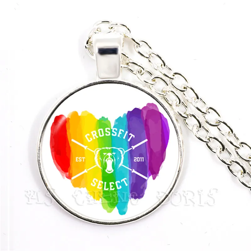 Новая Радужная подвеска ожерелье для женщины 25 мм стеклянный купол гей и