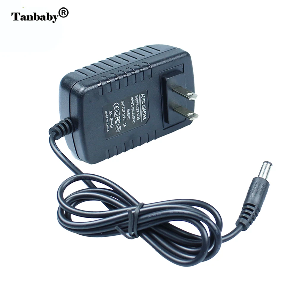 DC 12V 2A Светодиодный источник питания черно белый AC110 240V DC12V адаптер импульсный