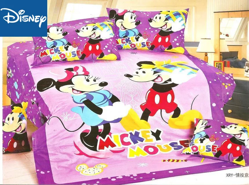 Twin size Minnie mouse bedding set for girls bedroom decoration twin quilt covers flat sheet 3-4pcs home textile pillow case new | Дом и сад
