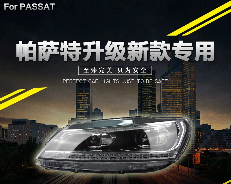 АКД стайлинга автомобилей фар сборки для VW Passat фары Bi-Xenon светодиодный фар B8 Дизайн светодиодный DRL HID передней аксессуары