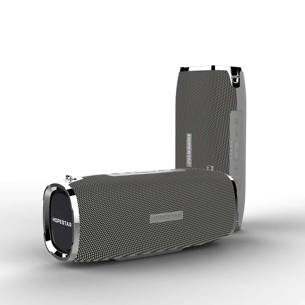 Grey Открытый водонепроницаемый HOPESTAR A6 Портативный беспроводной Bluetooth Открытый водонепроницаемый стерео динамик Soundbox Bluetooth динамик - Цвет: Grey
